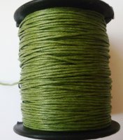 Шнур вощеный зеленый, 1мм, 73м