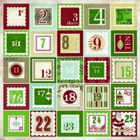 Бумага для скрапбукинга Christmas Countdown, 30*30 см