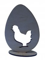 Яйцо на подставке "Петушок", дерево, 12,5х8,5см