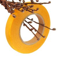 Флористическая тейп лента, желто-оранжевая, 12мм*30м