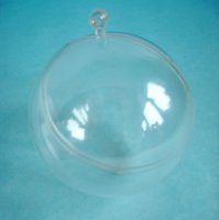 Куля пластикова прозорий, рознімний, d=8см