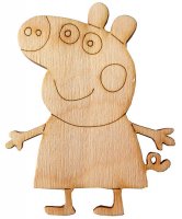 Фигурка деревянная "Свинка Пеппа", 10*6см