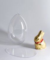 Пластиковое яйцо разъемное с перегородкой, 10х6,5см