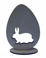 Яйцо на подставке "Кролик", дерево, 12,5х8,5см
