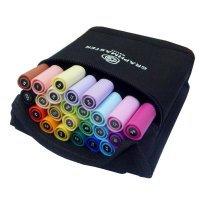 Набор маркеров для рисования GraphMaster в пенале "Basic-Pastel", 24шт