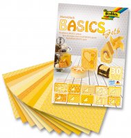 Набор бумаг и картона для творчества "Basics Yellow", 24*34см, 30 л/уп.