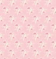 Ткань Тильда в рулоне 1мх110см, Птички, розовый