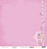 Папір для скрапбукінгу, Квітучий сад "Вишневий колір" 30*30 см