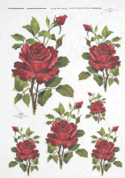 Рисовий папір для декупажу "Жагучі троянди", 20х30см