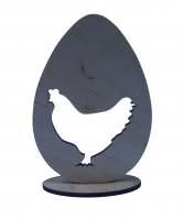 Яйцо на подставке "Курочка", дерево, 12,5х8,5см