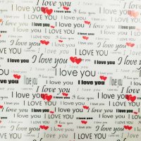 Упаковочная бумага "I love You", 68*99см