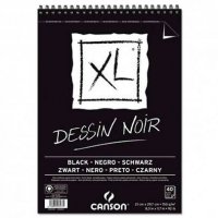 Блок черной бумаги для эскизов Canson XL Dessin Black 150 гр, A4, 40 листов