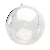 Куля пластикова прозорий, рознімний, d=9см