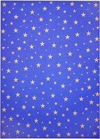 Картон цветной Золотые звезды на синем 50х70см, 300г/м2