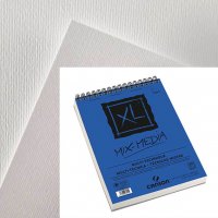 Блок паперу на спіралі XL® Mix Media Medium grain, акварель/гуаш/акрил, A3, 300g, 30л