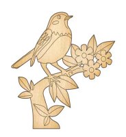 Деревянная фигурка-раскраска Птичка на ветке