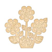 Дерев'яна фігурка-розмальовка "Три квітки"