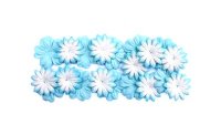 Набір квітів із шовковистого паперу, 2 виду 20 шт Блакитні