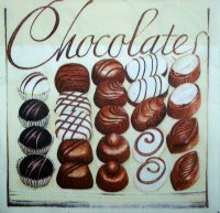 Декупажная салфетка "Chocolate", 25*25 см
