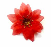 Цветок Пуансетия красная, 5см