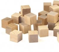 Набор деревянные кубики для рукоделия, игр и творчества Craft Sticks, 1.5см, 24шт