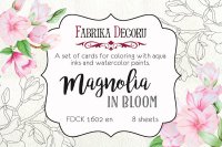 Набор открыток для раскрашивания Magnolia in bloom 8 шт 10х15 см
