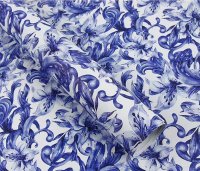 Упаковочная бумага "Синии лилии"