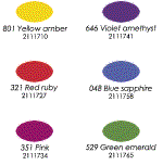 Фарби для скла GLASS AND TILE, матові кольори, 50ml, 6 квітів