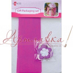 Набор для упаковки подарка, 40*55см, 2шт/уп., бело-розовый