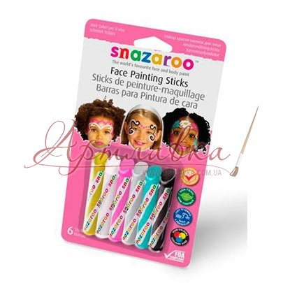 Набор карандашей для аквагрима Для девочек, 6 цветов