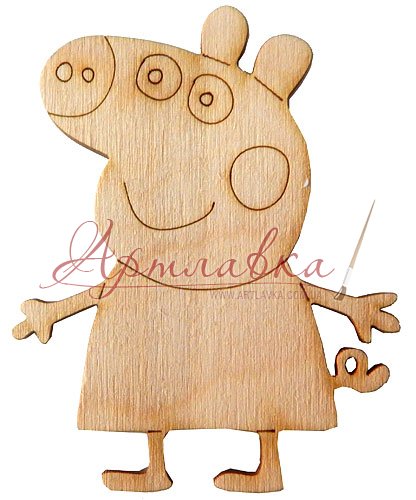 Фигурка деревянная Свинка Пеппа, 10*6см