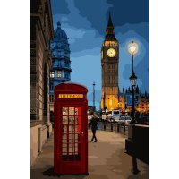 Картина по номерам Городской пейзаж "Вечерний Лондон 2", 35*50см