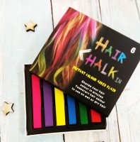 Временные цветные мелки для волос Hair Chalk, 6 шт