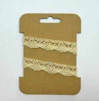Кружевная лента кремовая №8, 1,5см, 2м
