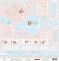 Бумага для скрапбукинга, Розы, "Аваланж",180гр/м2, 30,5*30,5см, Бумага для скрапбукинга, Розы, "Аваланж",180гр/м2, 30,5*30,5см,