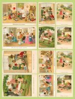 Рисовая декупажная карта "Мультяшные картинки", 35*50см