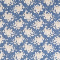Ткань Тильда в рулоне 1мх110см, Белый цветок синий