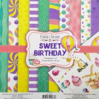 Набор бумаги для скрапбукинга "Sweet Birthday" 20x20см, 10л.