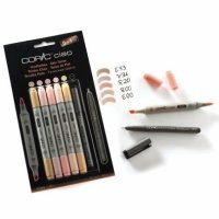 Набори маркерів Copic Ciao Set "5+1", тілесні кольори + лайнер