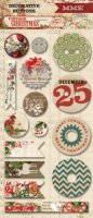 Декоративные пуговицы "Vintage Christmas", 21шт/уп