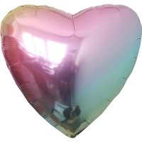 Шар фольга 18" (46см) Металлик Сердце Жемчужина Омбре