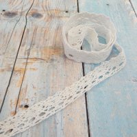 Кружевная лента белая, 1,4см*1м