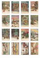 Декупажная карта "Рождественские пейзажи", 35*50см