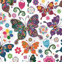 Декупажная салфетка "Butterflies №2", 33*33см