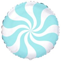 Шар фольга 18" (45см) Пастель Леденец голубой