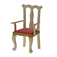 Кремовый стульчик с подлокотниками, 9*5*4 см