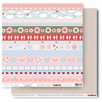 Бумага для скрапбукинга, Про любовь, "Я тебя люблю", 30,5*30,5см