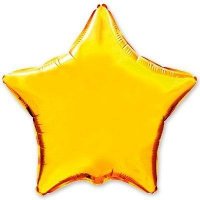 Шар фольга 18" (46см) Металлик Звезда Золотой