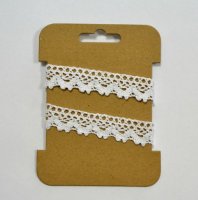 Кружевная лента белая №7, 1,5см, 2м