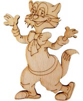 Фігурка дерев'яна "Кіт Леопольд", 9,7*7,6см